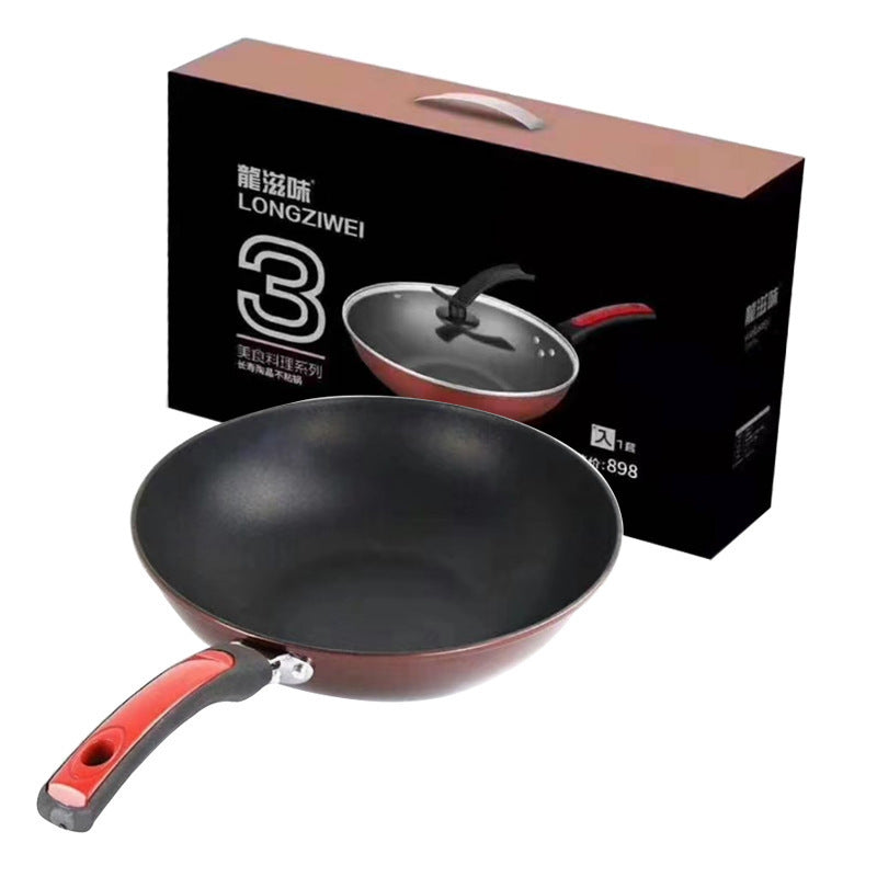 Gift pot set pot non-stick wok, drill skill pot, promotional gift pot, smoke-free non-stick pan wholesale