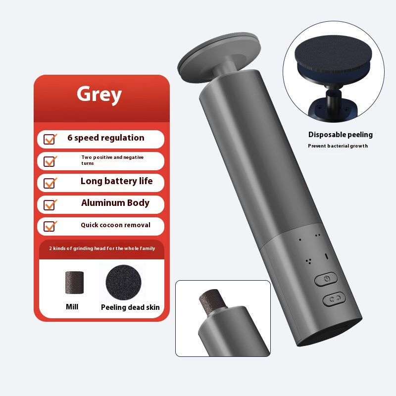 Electric foot grinder, aluminum body, two-in-one, six-speed charging, calluses, foot pedicure, foot grinder cross-border