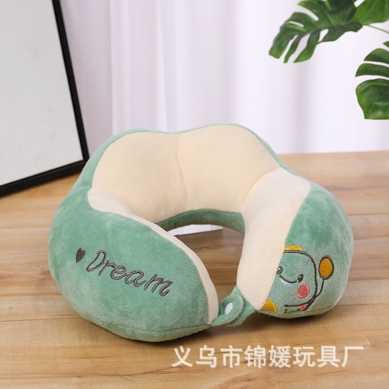 U-shaped pillow neck protector removable and washable cervical memory foam neck pillow u-shaped pillow cute headrest pillow neck car pillow