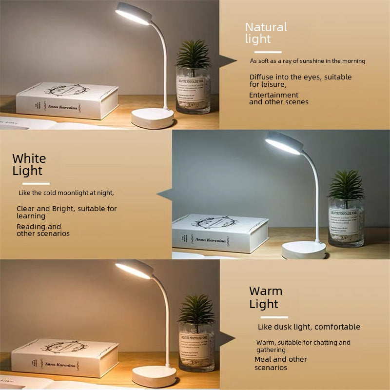 Cross-border usb eye protection creative folding charging LED smart night light student dormitory bedside reading small table lamp