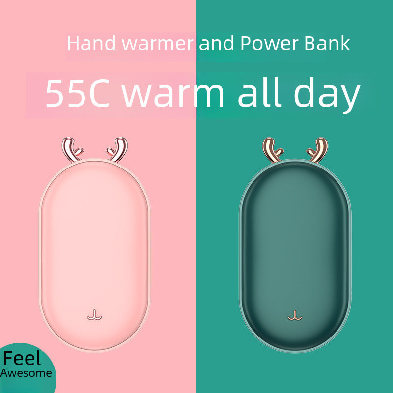 New hand warmer charging digital display temperature control double-sided heating USB charging baby hand warmer gift wholesale