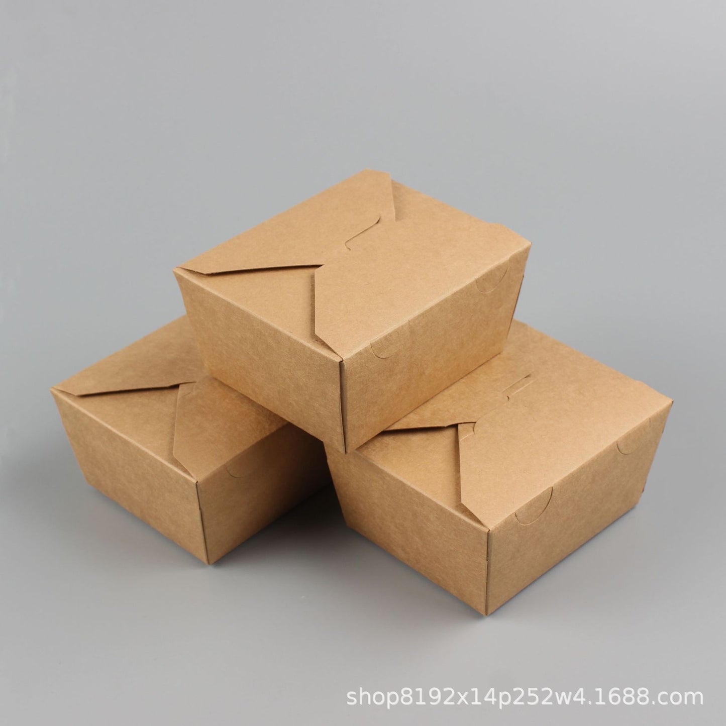 Disposable kraft paper box, paper lunch box, fried chicken, barbecue, takeaway, packaging box, salad, fried rice, bento meal wholesale