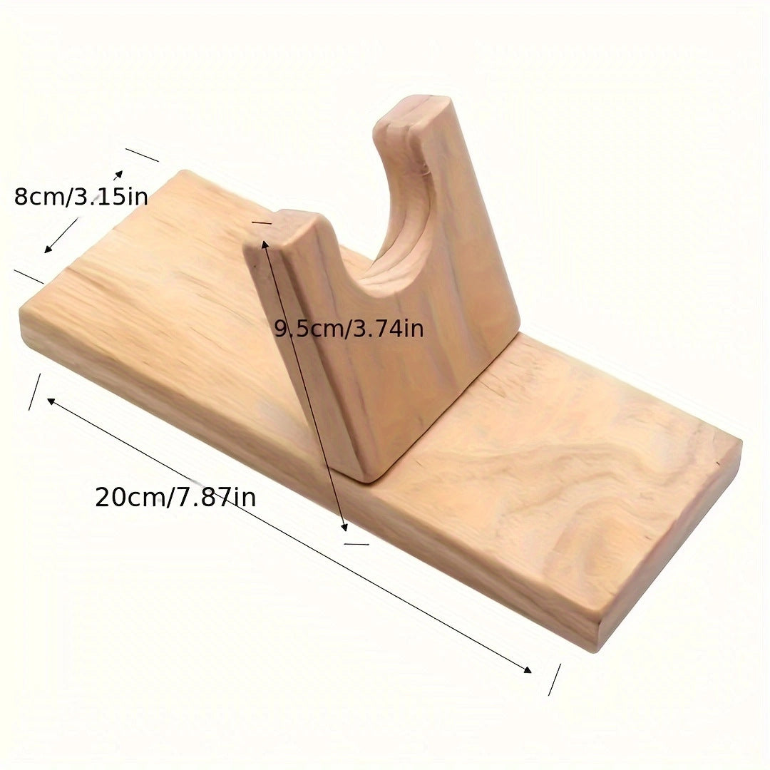 Hot melt adhesive bracket wooden shelf fixes the base of the rubber head Wooden hot melt glue gun is placed to store the wooden shelf