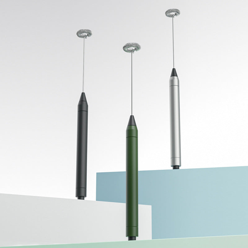 New aluminum alloy body mini coffee milk frother handheld whisk, frother, electric milk frother, milk whisk