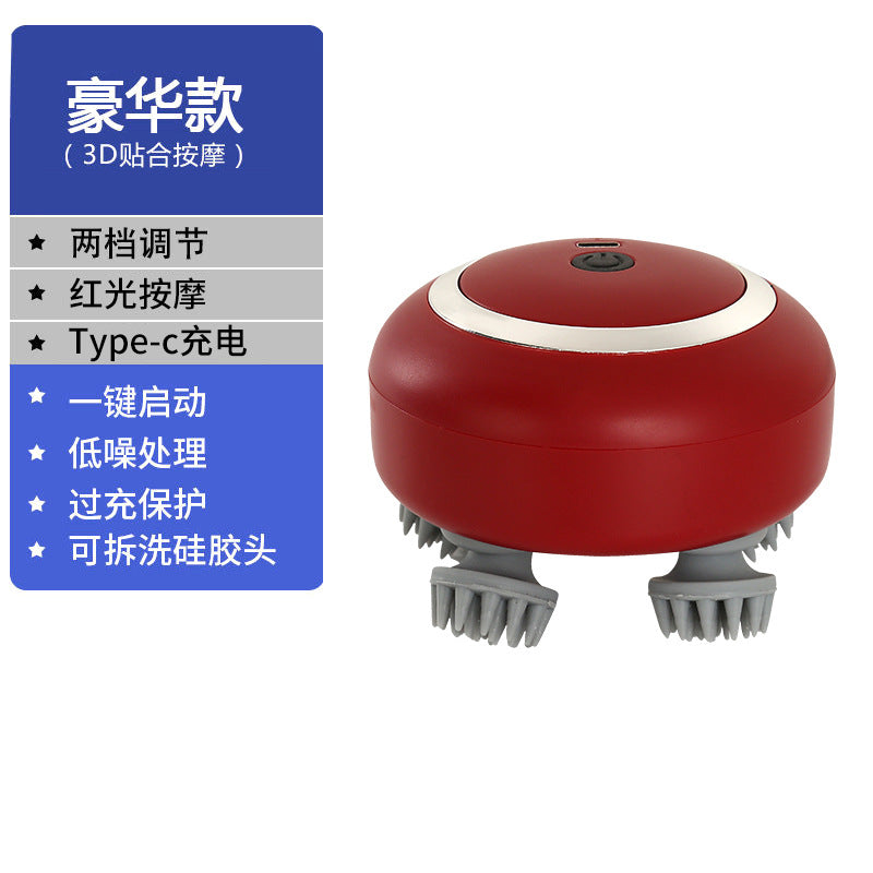 Electric Head Massager - 3D Scalp Massager with Red Light Therapy