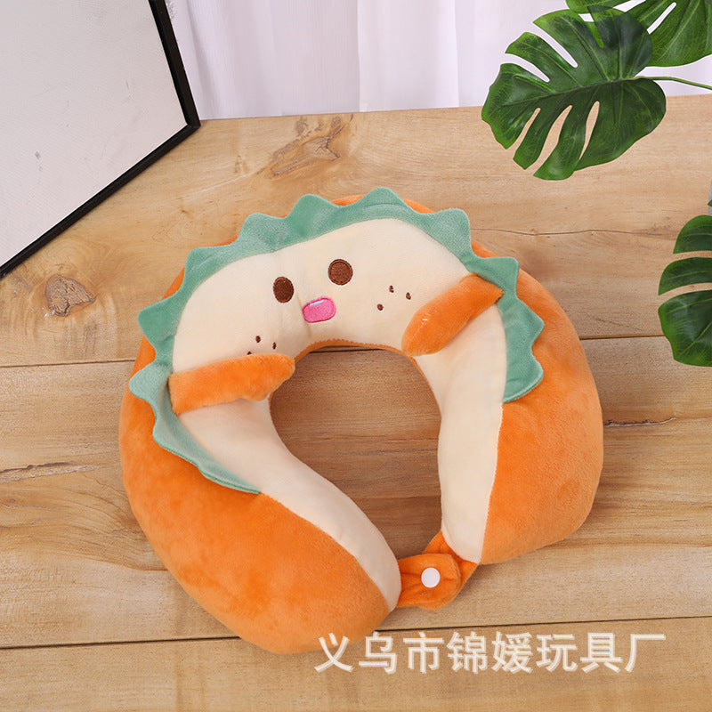 U-shaped pillow neck protector removable and washable cervical memory foam neck pillow u-shaped pillow cute headrest pillow neck car pillow
