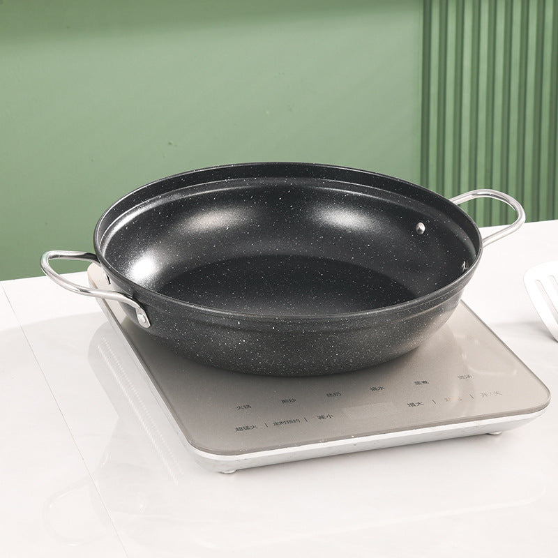 Non-stick pan, seafood pot, shallow soup pot, Korean ramen pot, army hot pot, household soup pot, clear soup hot pot, boiled noodle pot