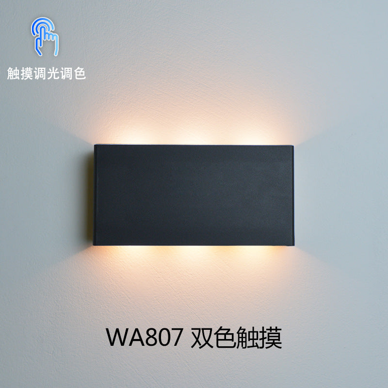Cross-border double-sided luminous remote control three-color RGB touch magnetic wall lamp, USB charging, wiring-free bedside night light