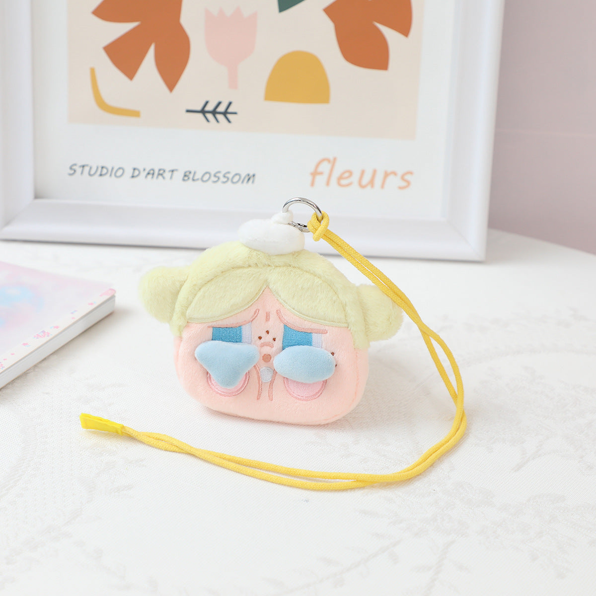Creative Plush Bubble Crying Doll Student School Bag Pendant Coin Purse Cute Couple Keychain Cartoon Small Gifts