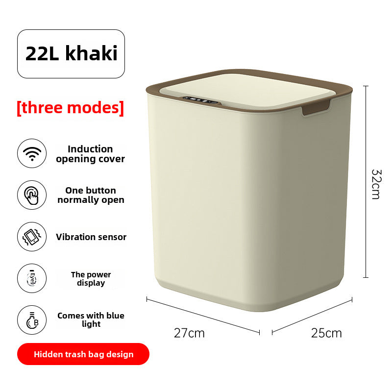 Intelligent induction trash can fully automatic with cover home living room kitchen bedroom bathroom creative classification trash can