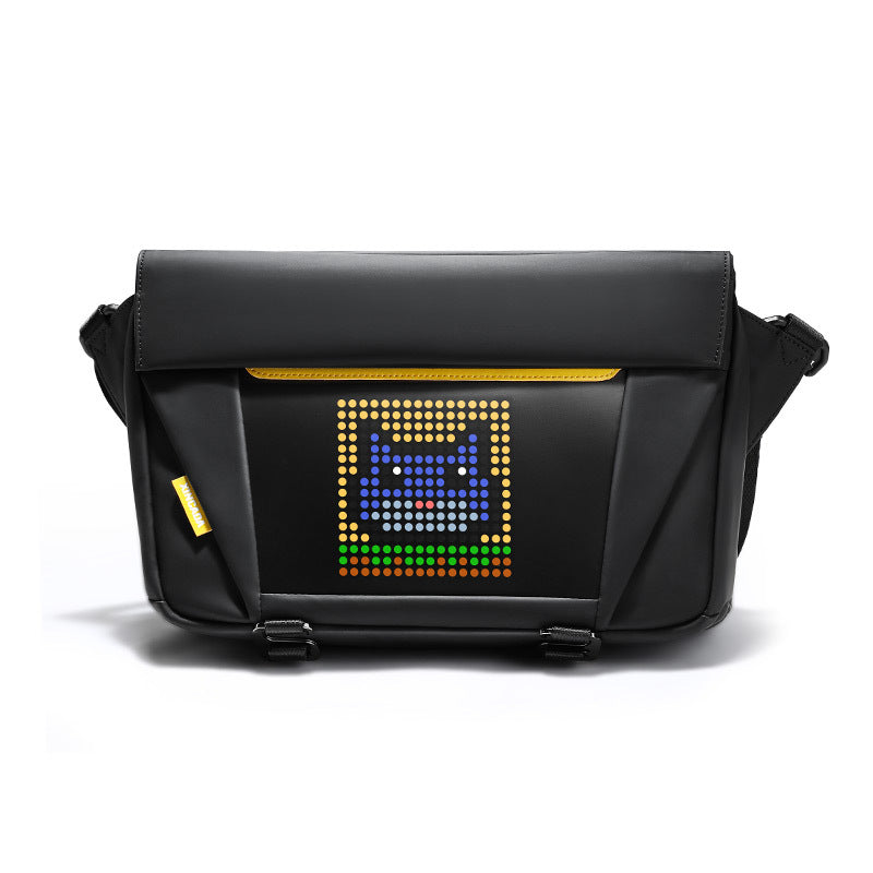 Custom Gift Men's Crossbody Bag LED Luminous Advertising Bag Waterproof Cool Street Shoulder Bag Youth Crossbody Bag