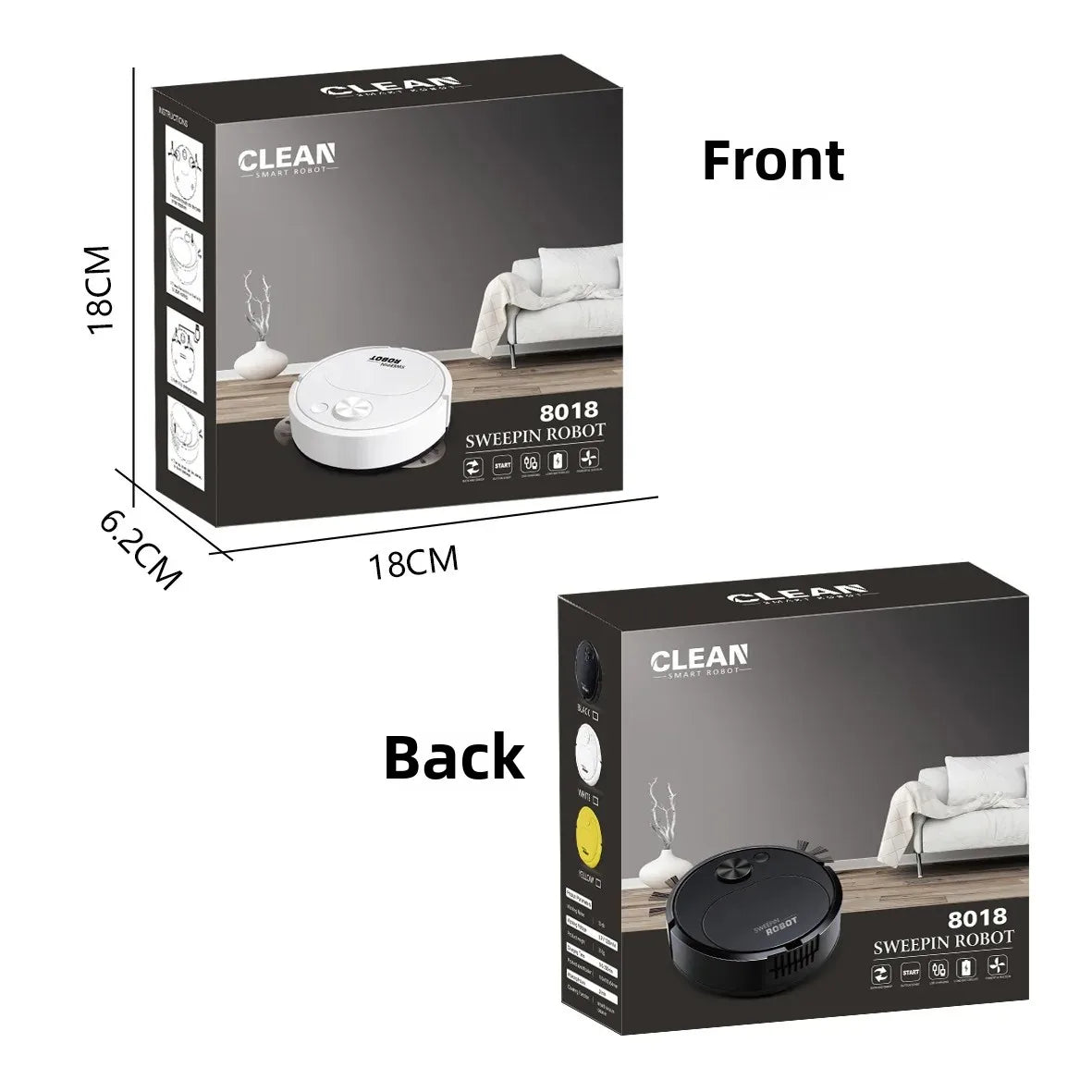 New Home Rechargeable Vacuum Cleaner, Mini Cleaner, Automatic Dust Collector, 3-in-1 Smart Sweeping Robot