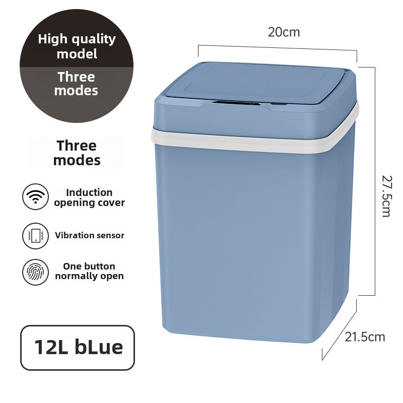 Intelligent induction trash can fully automatic with cover home living room kitchen bedroom bathroom creative classification trash can