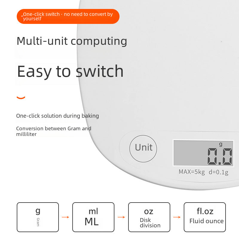 Home kitchen food scale, small mini electronic baking weight scale, small bench scale, high precision kitchen scale, electronic scale