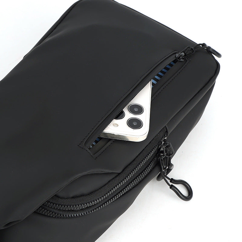 Cross-border new men's chest bag, casual large-capacity shoulder bag, crossbody bag, printable logo, water-repellent trend backpack