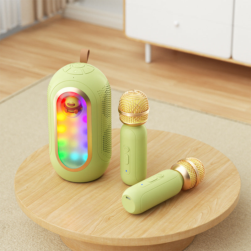 K song singing microphone audio all-in-one machine, intelligent voice Bluetooth speaker, wireless microphone, children's microphone special