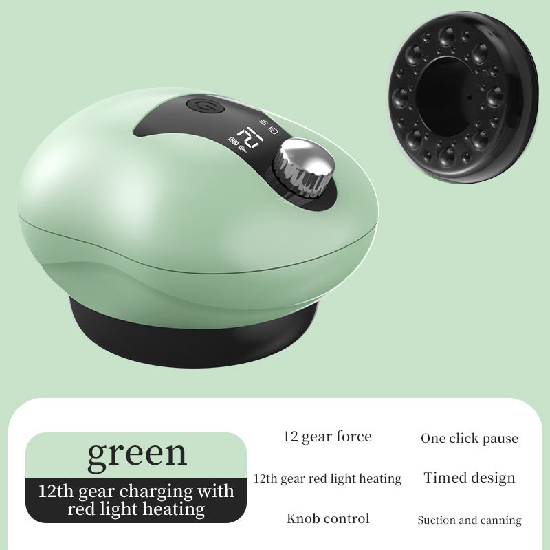 Electric Gua Sha Cupping Device - Red Light Therapy Massager with Suction