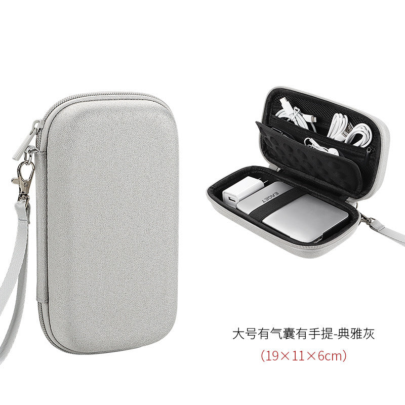 Multi-function mobile hard disk storage bag, data cable, U disk, power bank, digital storage box, EVA hard shell, shockproof and drop-resistant
