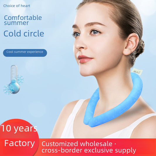 Summer halterneck cooling ring heatstroke artifact, office outdoor sports, physical cooling, heatstroke prevention collar, ice collar