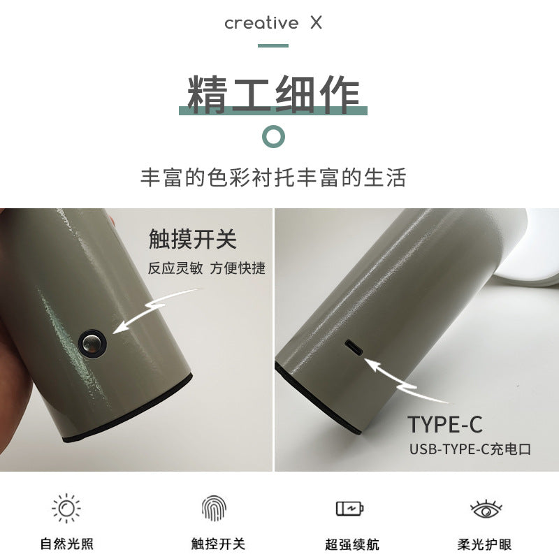 Nordic creative mushroom table lamp bedroom bedside LED night light USB charging touch atmosphere table decoration table lamp