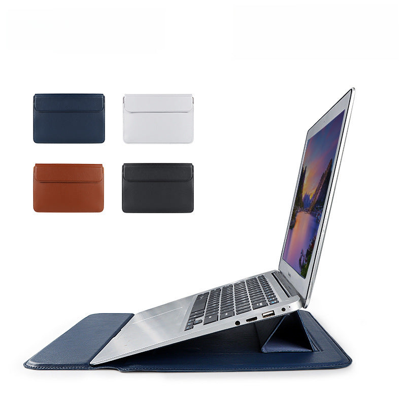 Multi-function laptop sleeve with holder leather case laptop holder MacBook 13.456 inch pro
