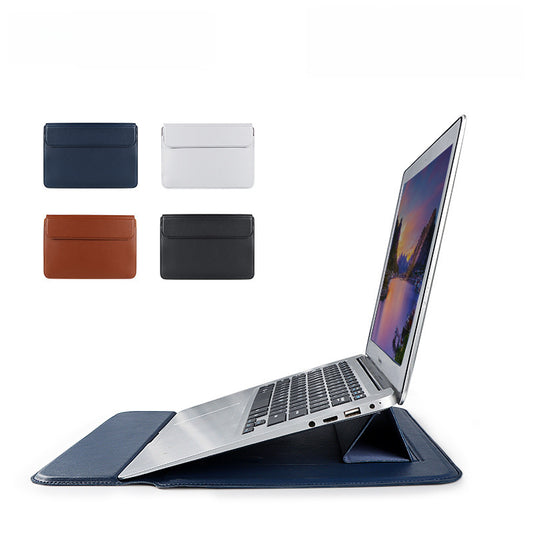 Multi-function laptop sleeve with holder leather case laptop holder MacBook 13.456 inch pro