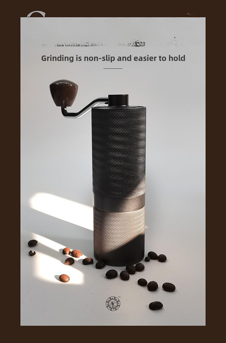 Knurled hand coffee grinder steel grinding core portable Italian grinder 6 stars adjustable thickness hand grinder