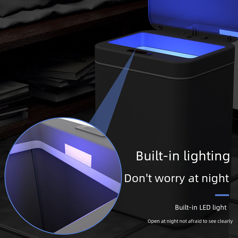 Intelligent induction trash can fully automatic with cover home living room kitchen bedroom bathroom creative classification trash can