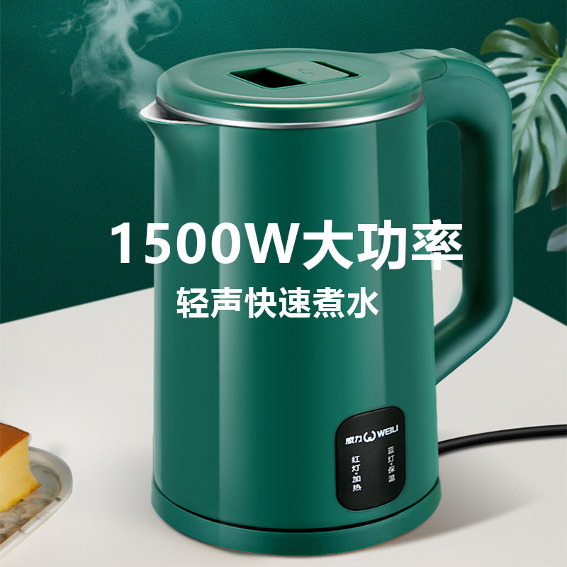 Factory wholesale Weili genuine kettle food grade stainless steel boiling water double-layer anti-scald insulation electric kettle