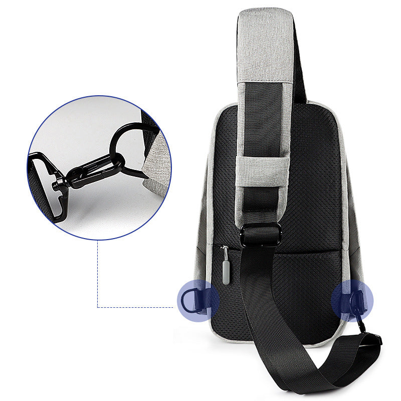 Chest bag, men's shoulder bag, women's crossbody bag, casual sports belt bag, portable tablet, loose change, mobile phone, ipad waist bag