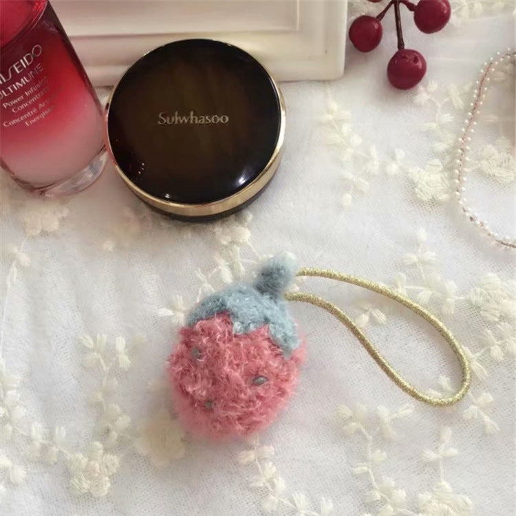 Cute kids little strawberry band hair rope wholesale sweet girl ponytail headline high elasticity durable hair accessory