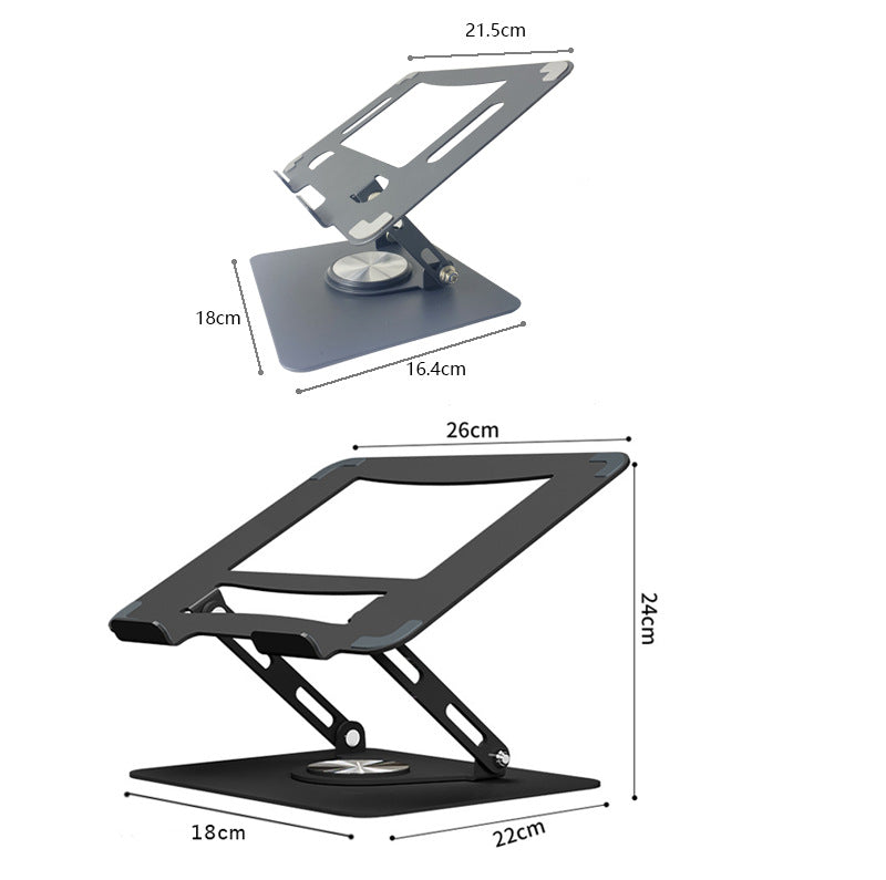 Cross-border laptop heat dissipation computer stand, foldable elevated shelf, multi-functional rotatable portable computer stand