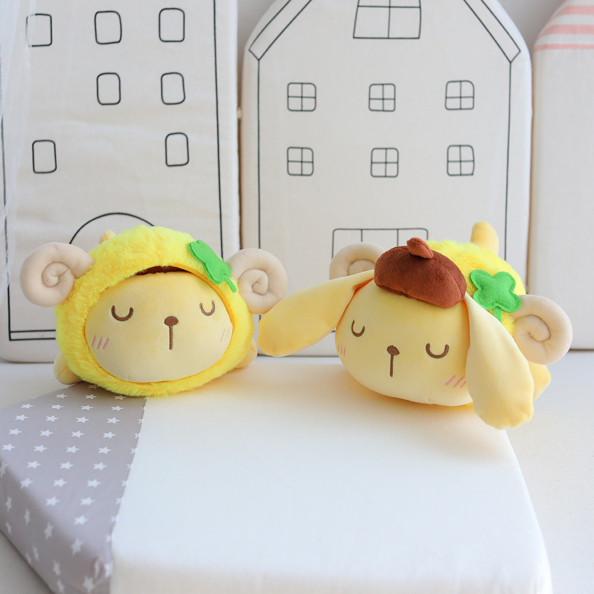 Plush toy little devil nap pillow cartoon lamb pillow doll cute plush doll lying pillow wholesale