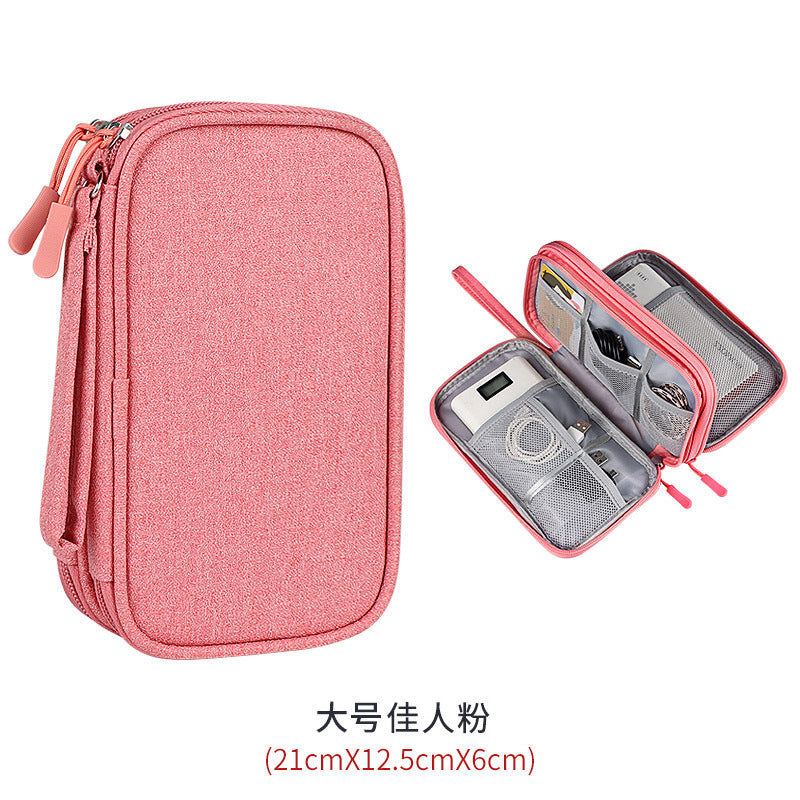 Digital accessories storage bag, multi-layer power supply, hard disk protective case, power bank, U disk shield, headphones, dustproof data cable