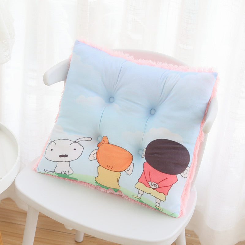 Cartoon crayons small new plush cushion chair cushion living room office sedentary ass cushion soft elastic sofa cushion wholesale