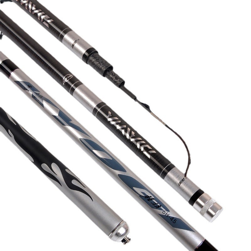 Carbon 28 tuned black steel fishing rod hand rod wholesale ultralight hard carbon table fishing rod black pit big fish fishing rod