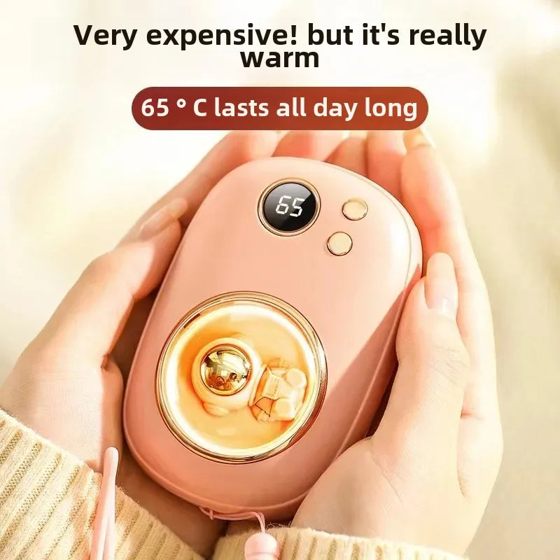 The new cross-border mini space number of people show 10,000 mAh hand warmer 2-in-1 charging