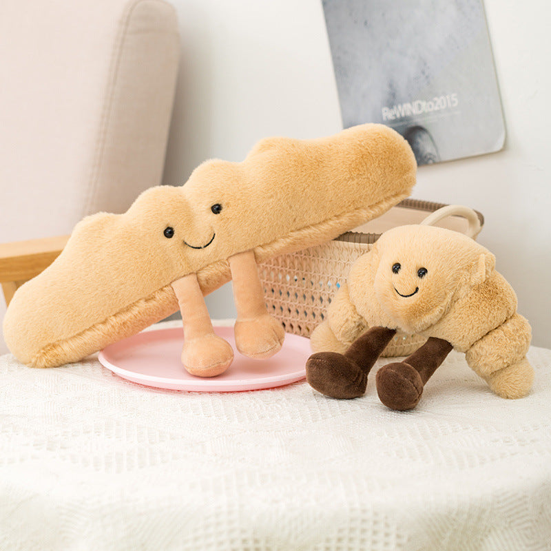 Cute bread toast plush toy wholesale student sofa pillow cushion kids sleep comfort artifact pillow
