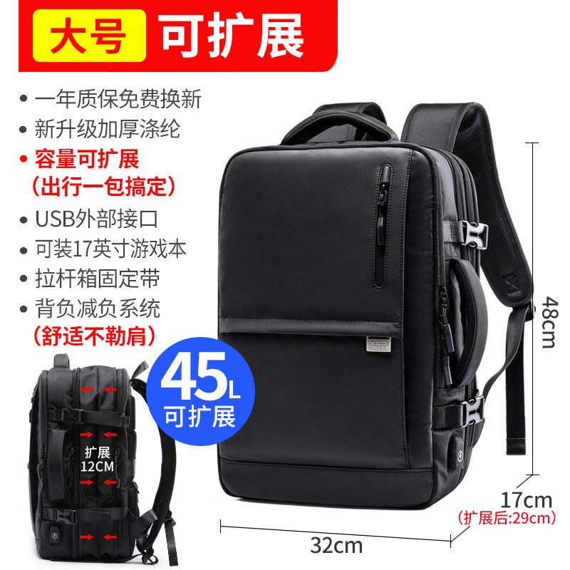 Zhina men's business backpack, large capacity short trip backpack, lightweight hand, business trip, duffel bag, computer bag