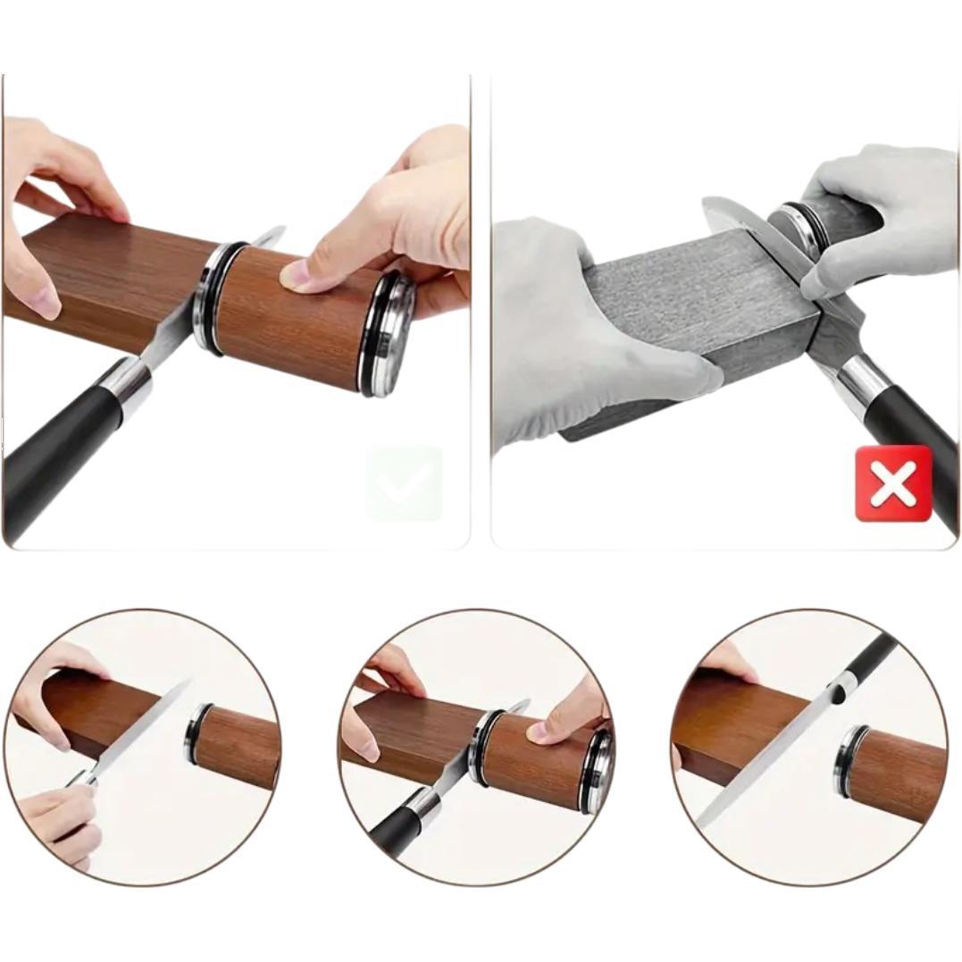 Black roller round angle sharpening aluminium square spacer for easy and fast sharpening professional home sharpener