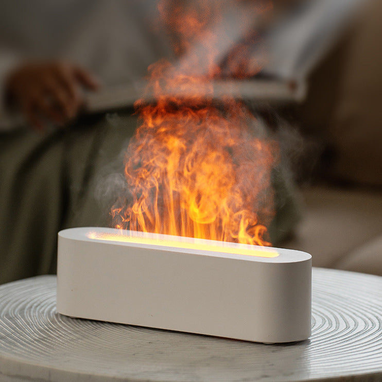 Ultrasonic simulation flame diffuser, essential oil diffuser, flame humidifier, household large fog automatic fragrance sprayer