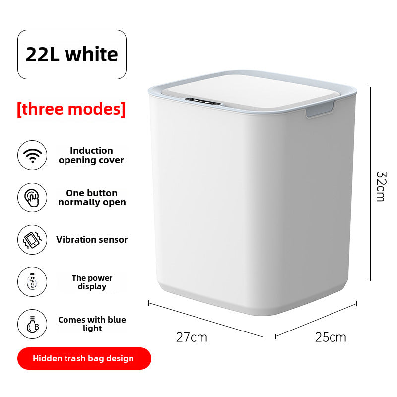 Intelligent induction trash can fully automatic with cover home living room kitchen bedroom bathroom creative classification trash can