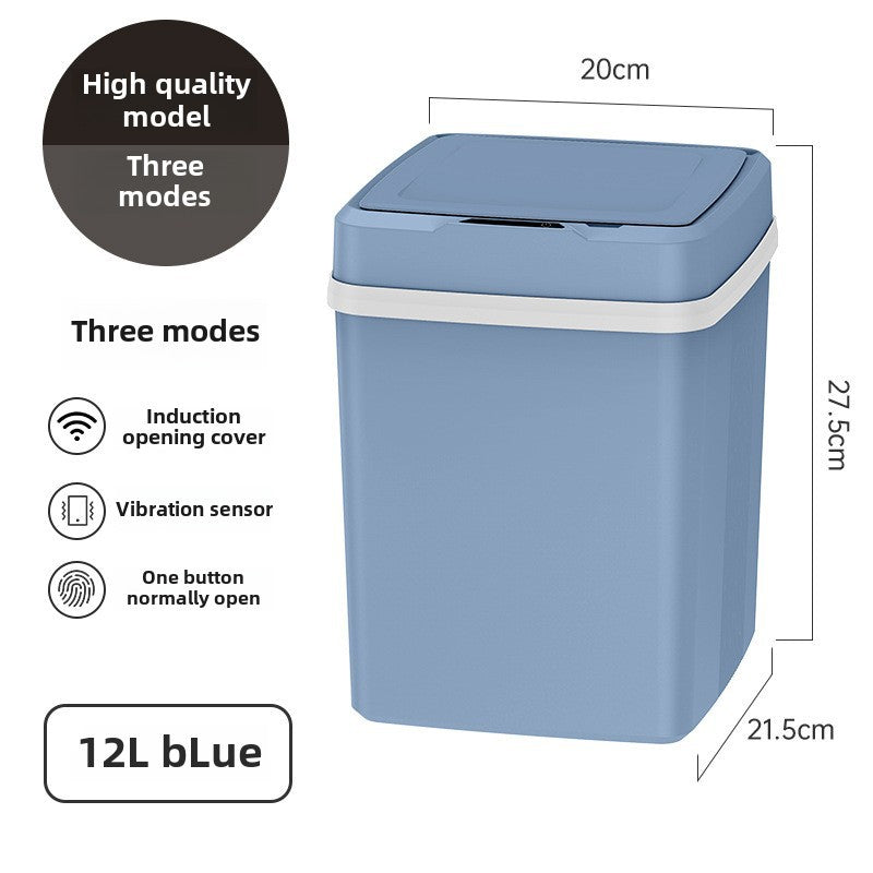 Intelligent induction trash can fully automatic with cover home living room kitchen bedroom bathroom creative classification trash can