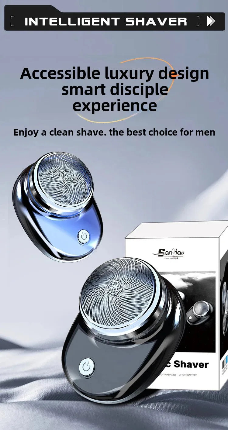 New Electric Shaver Men's Shaver Washable Mini Beard Sharpener Small Portable Rechargeable One Piece Delivery