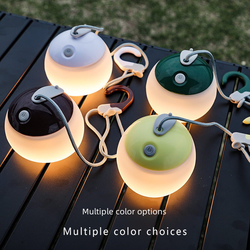New cross-border multifunctional retro camping usb rechargeable led tent outdoor horse lantern hand lamp silicone camping lantern