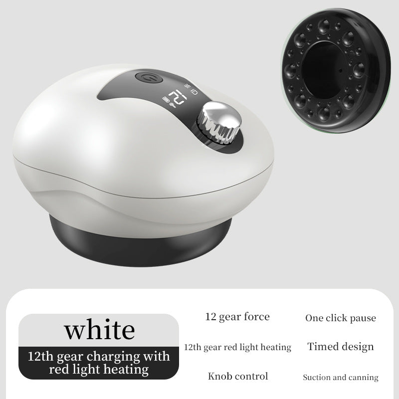 Electric Gua Sha Cupping Device - Red Light Therapy Massager with Suction