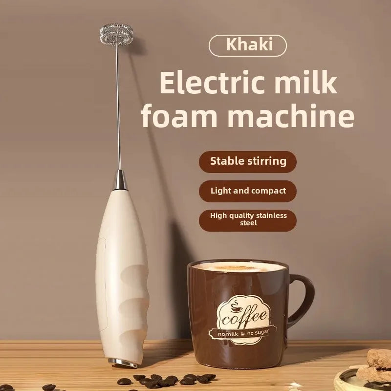 Electric milk frother fully automatic blender coffee stirring stick whisk mini whisk cream whisk