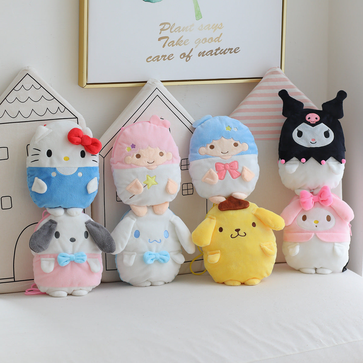 Cartoon cute doll multifunctional plush bag little devil pudding dog cinnamon dog series doll children's crossbody bag