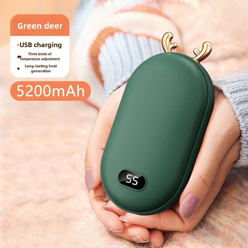 The new cross-border mini space number of people show 10,000 mAh hand warmer 2-in-1 charging