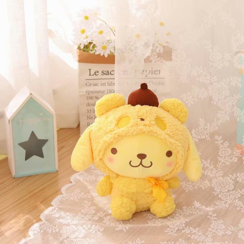 Cartoon Melody cross-dressing panda doll plush toy girl bedside sleeping companion soothing doll rag doll